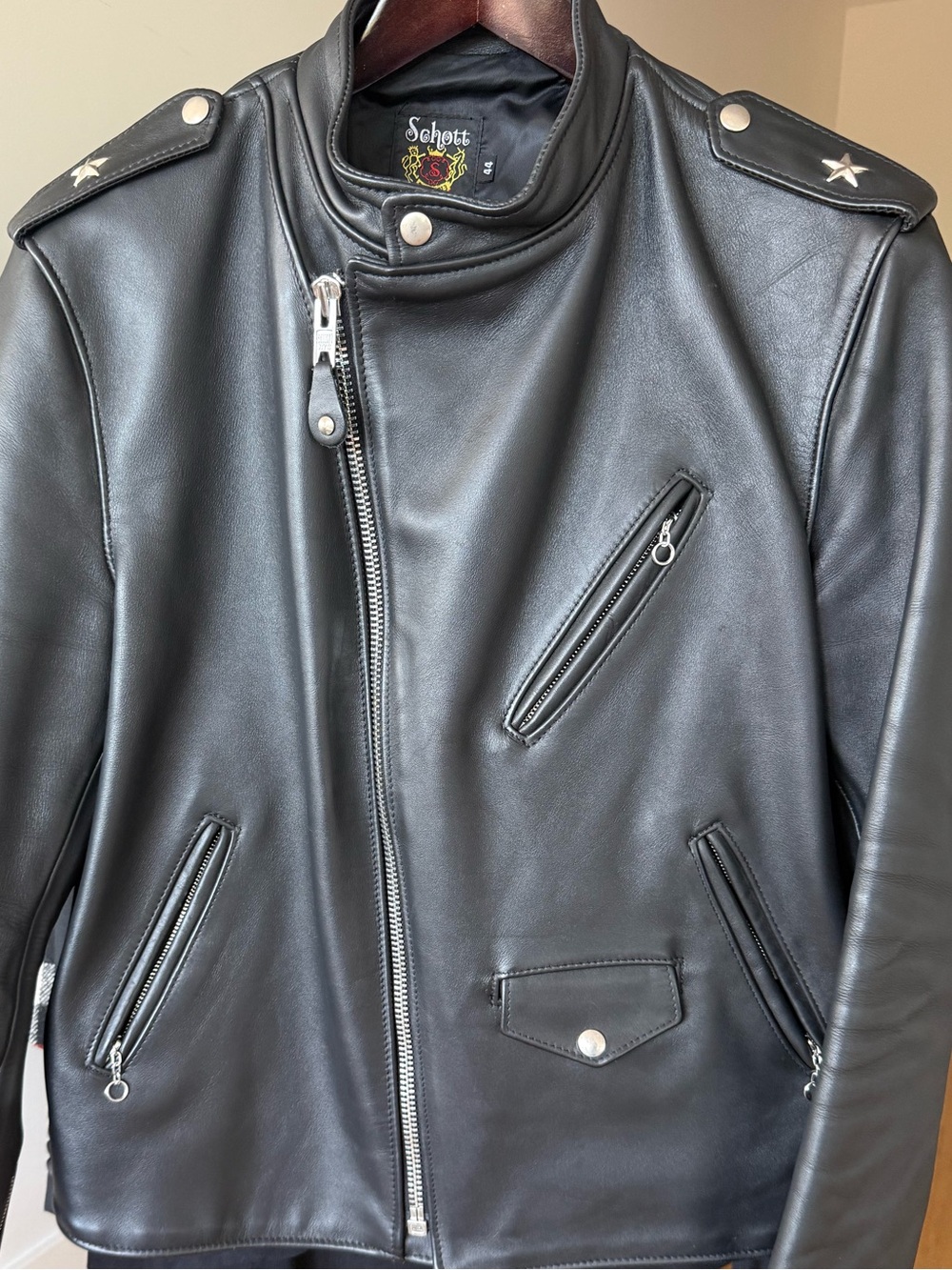 Schott NYC 603USA Cafecto Steerhide Leather Jacket Black Made in USA